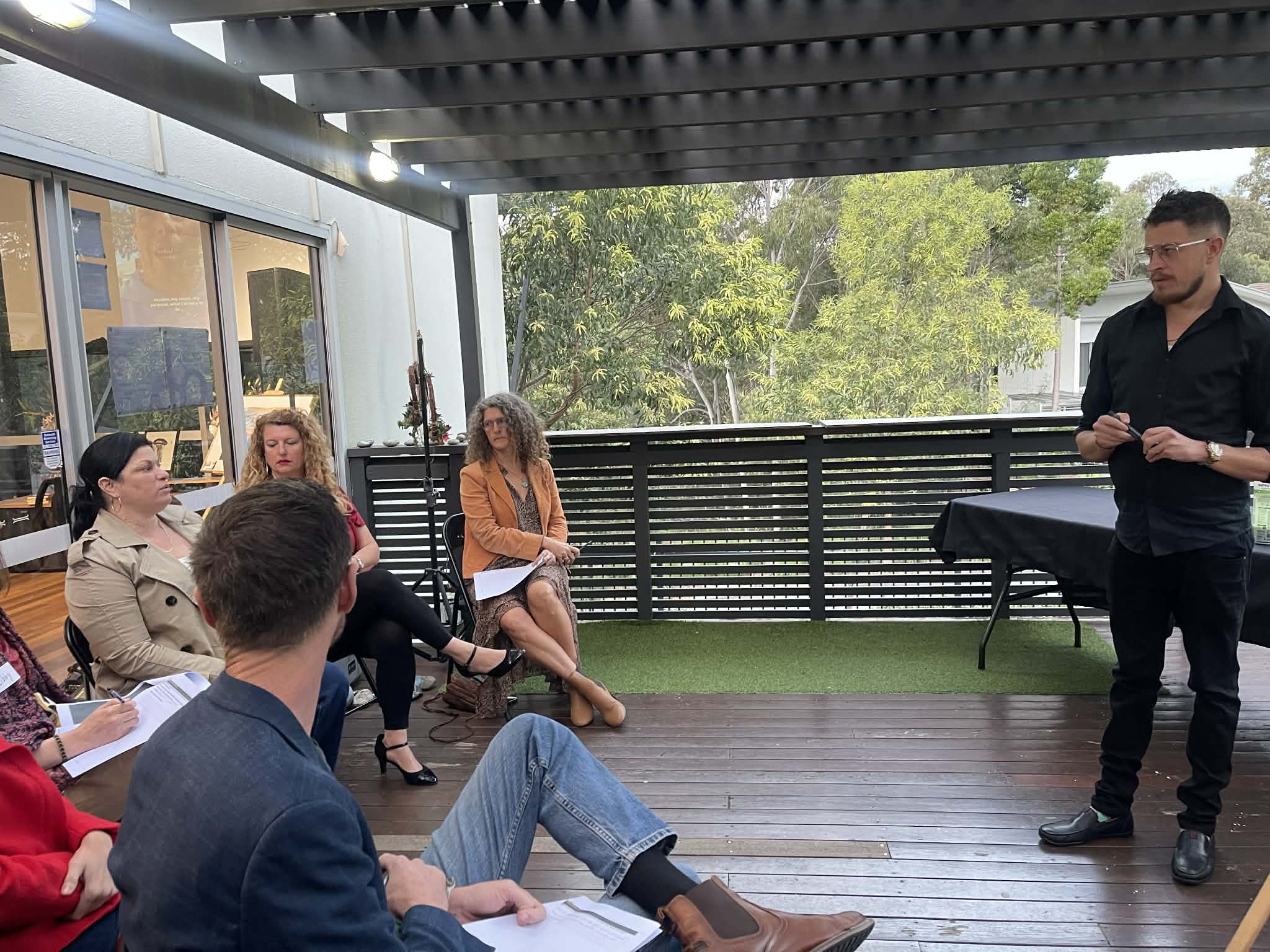 Kyal Neil Currant running a live Pre-Speaker Workshop